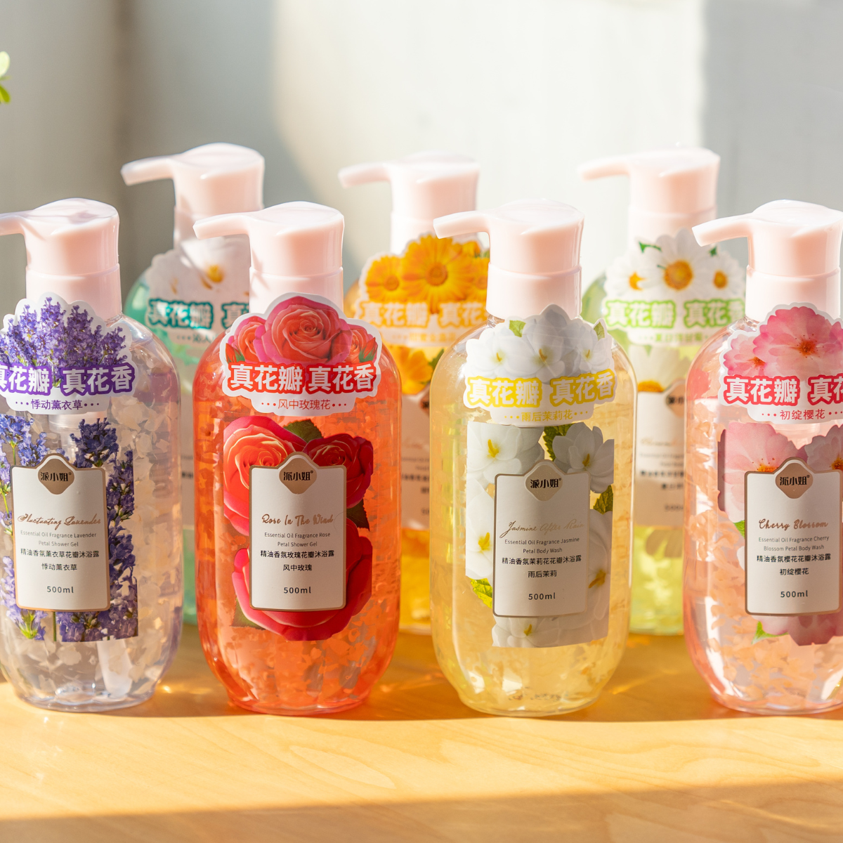Essential Oil Fragrance Flower Petail Body Wash